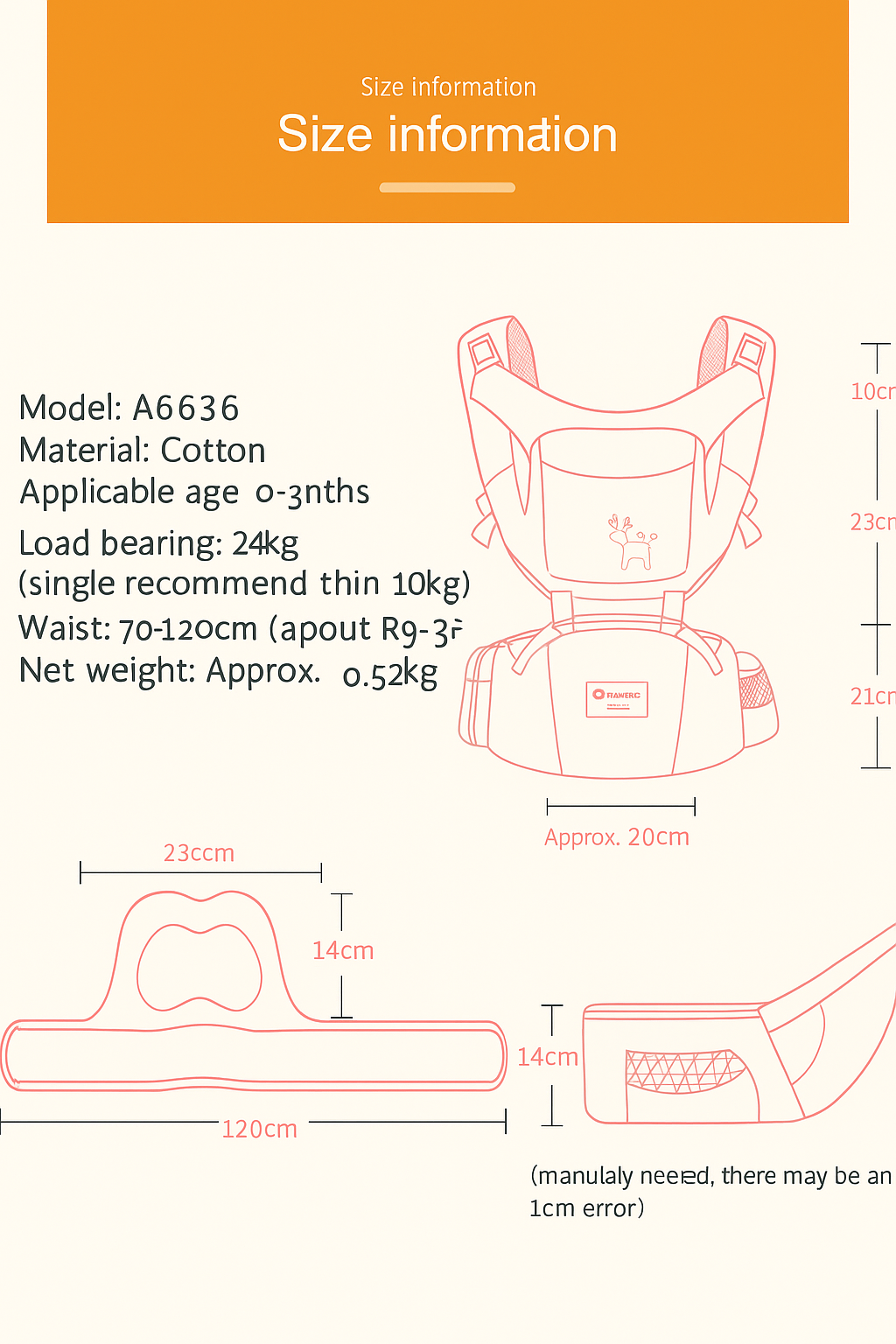 360 positions infant carrier